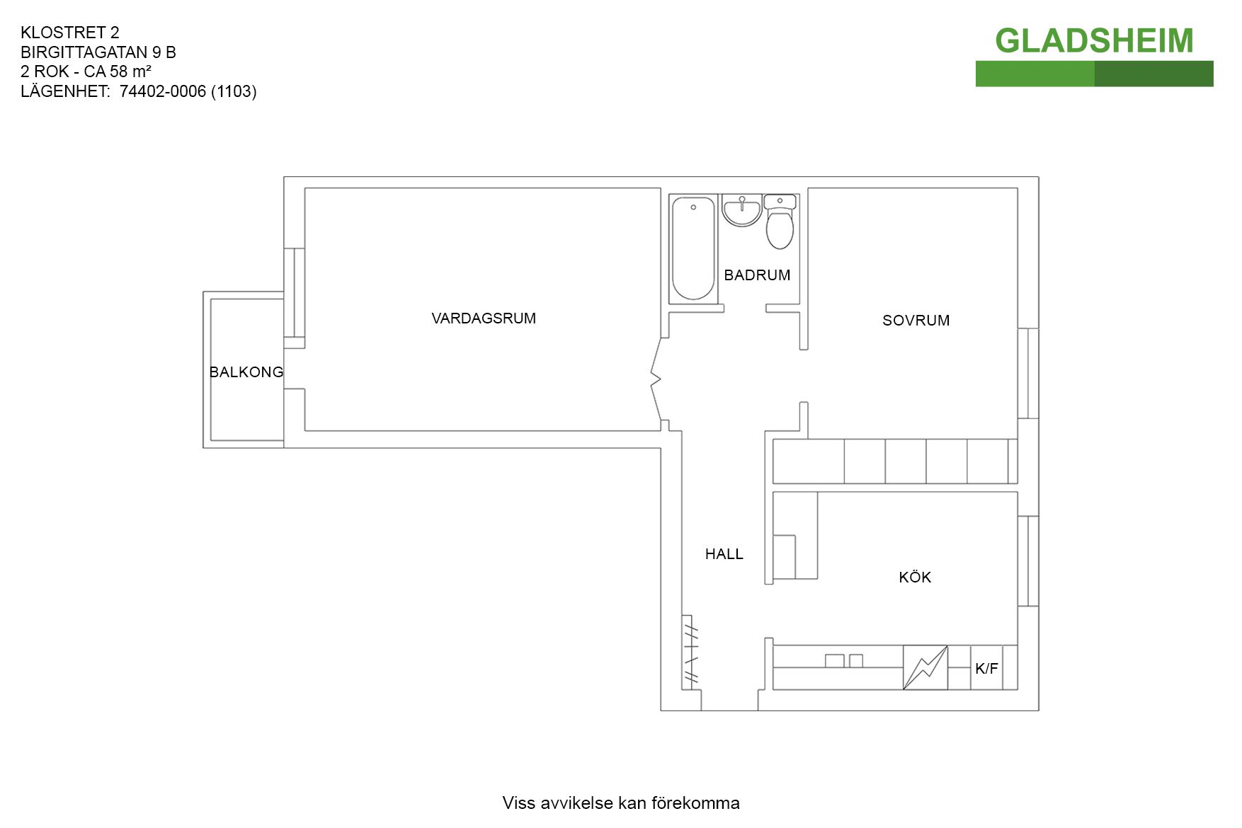 Lägenhet, 2 rooms, 58 sqm, Arboga – bild 7