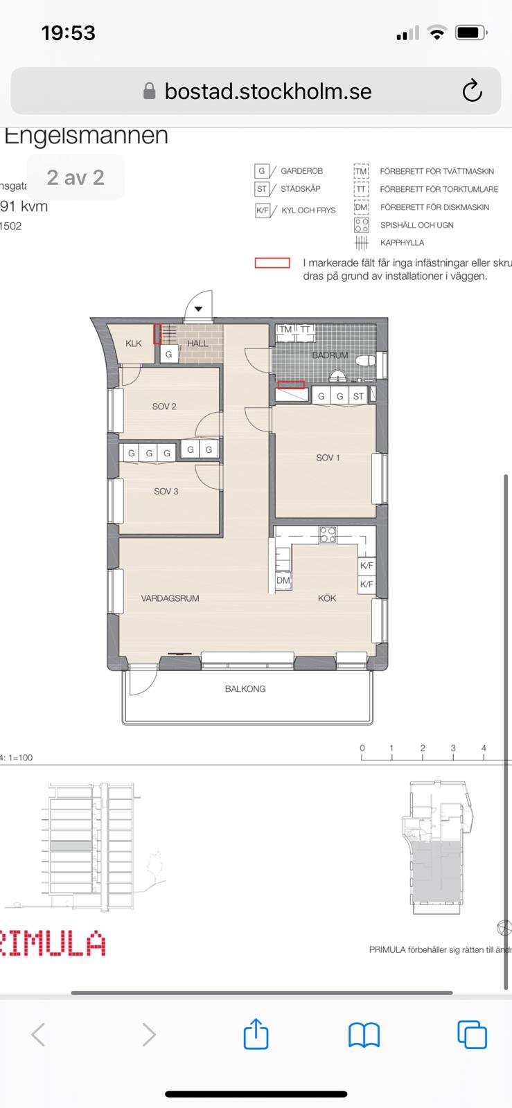 Lägenhet, 4 rooms, 92 sqm, Bromma