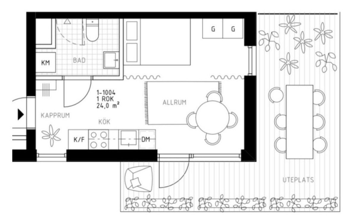 Lägenhet, 1 rooms, 28 sqm, Hässelby – Hässelby