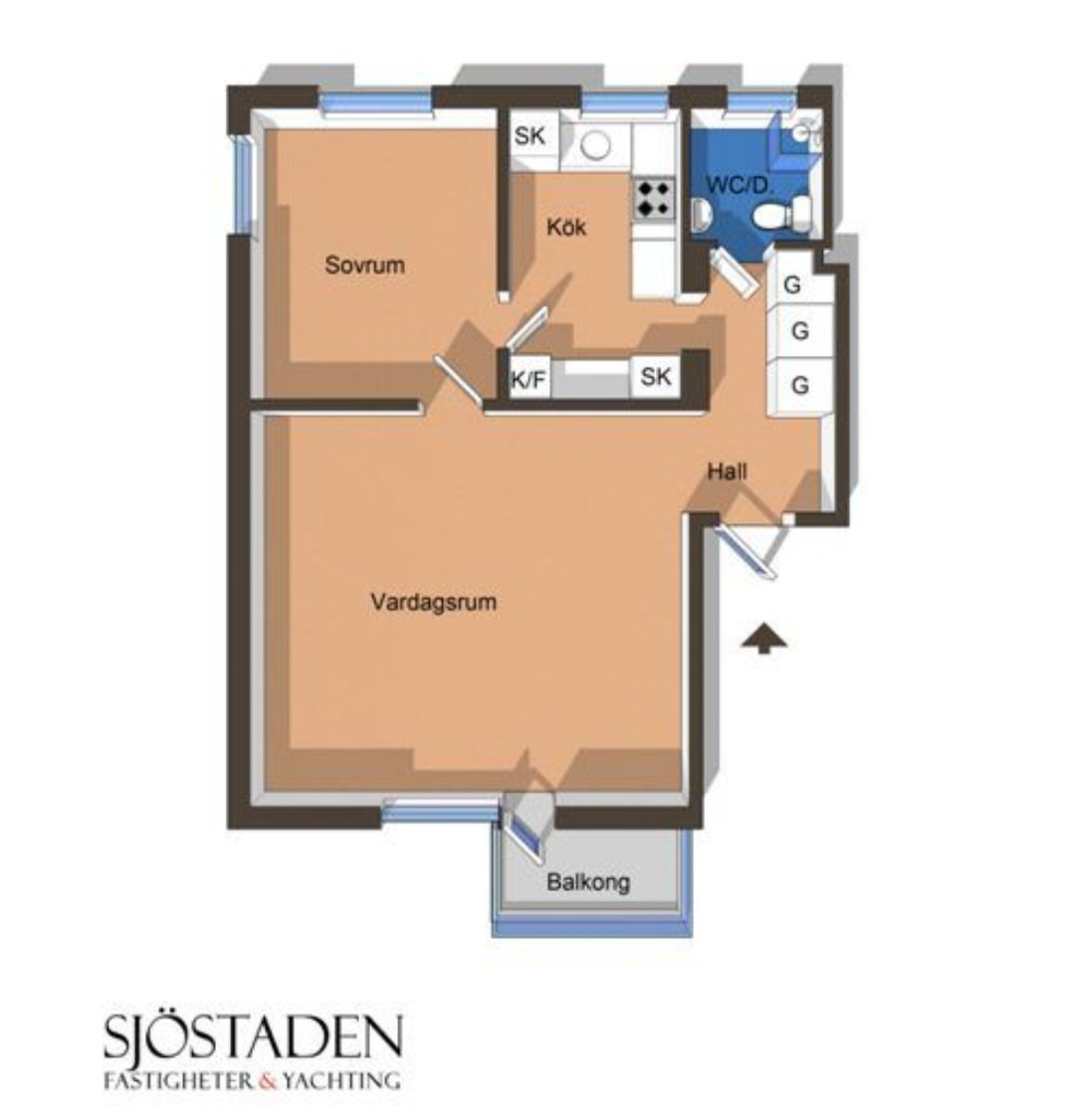 2 rok · 54 m² i Johanneshov – bild 2
