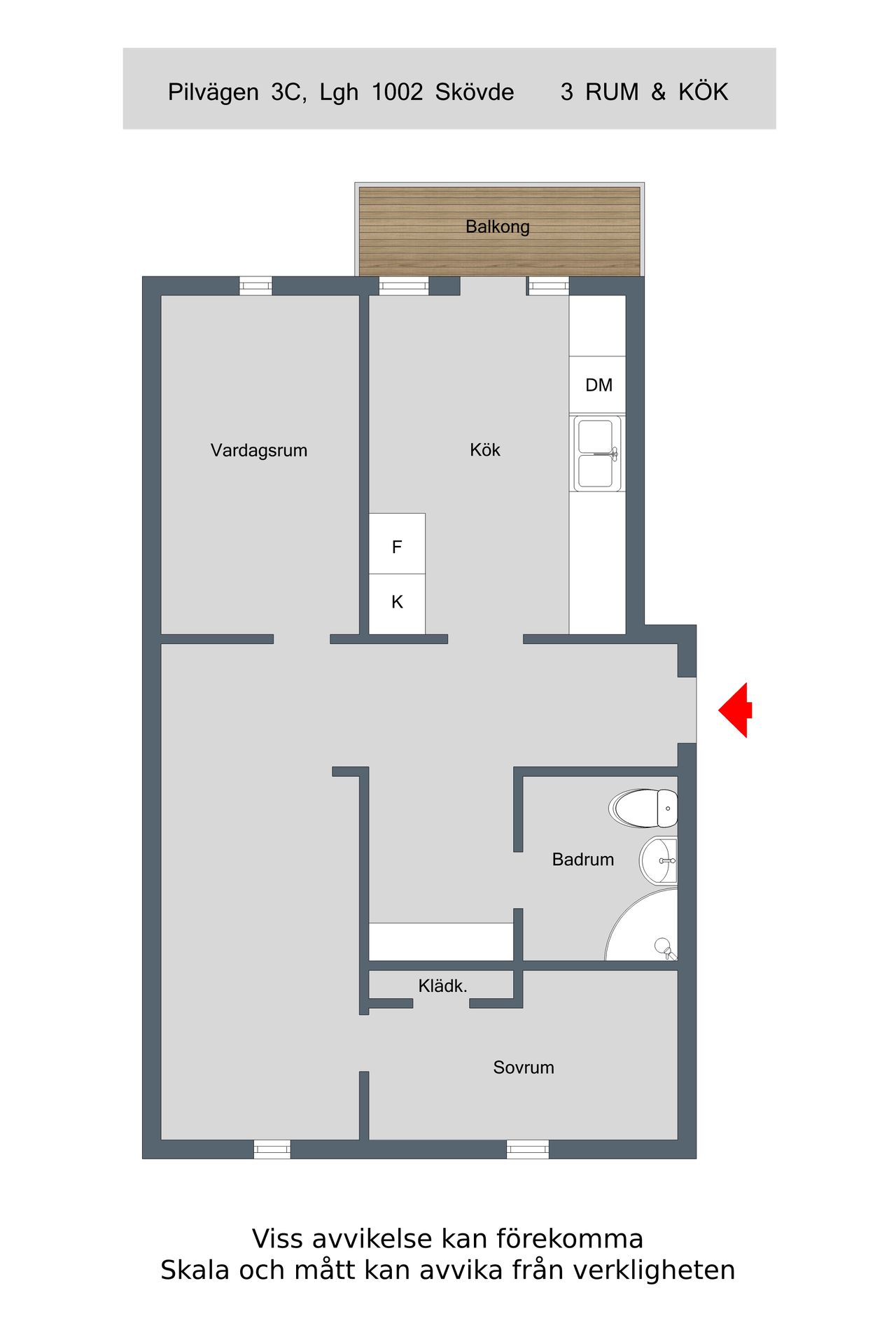 Lägenhet, 3 rooms, 80 sqm, Skövde – bild 9