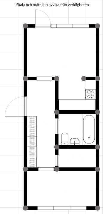 Lägenhet, 2 rooms, 42 sqm, Enköping