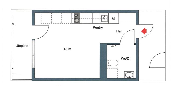 Lägenhet, 1 rooms, 23 sqm, Järfälla – bild 5