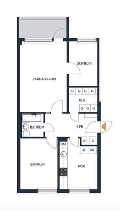 Lägenhet, 3 rooms, 68 sqm, Järfälla