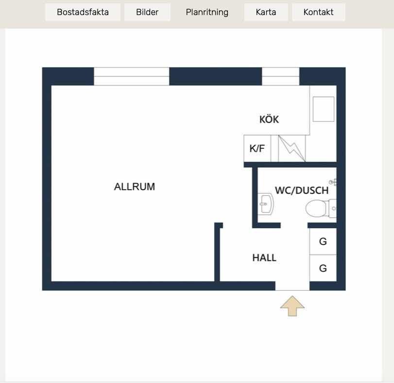 Lägenhet, 1 rooms, 23 sqm, Hägersten – bild 14