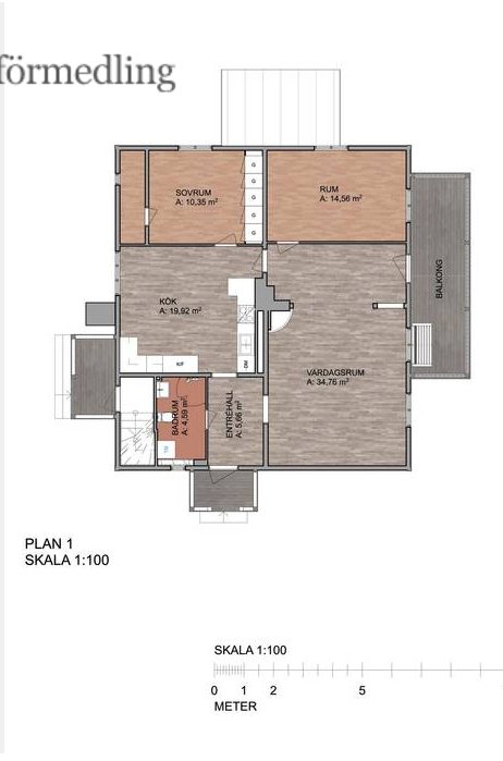 Lägenhet, 3 rooms, 98 sqm, Deje – Deje