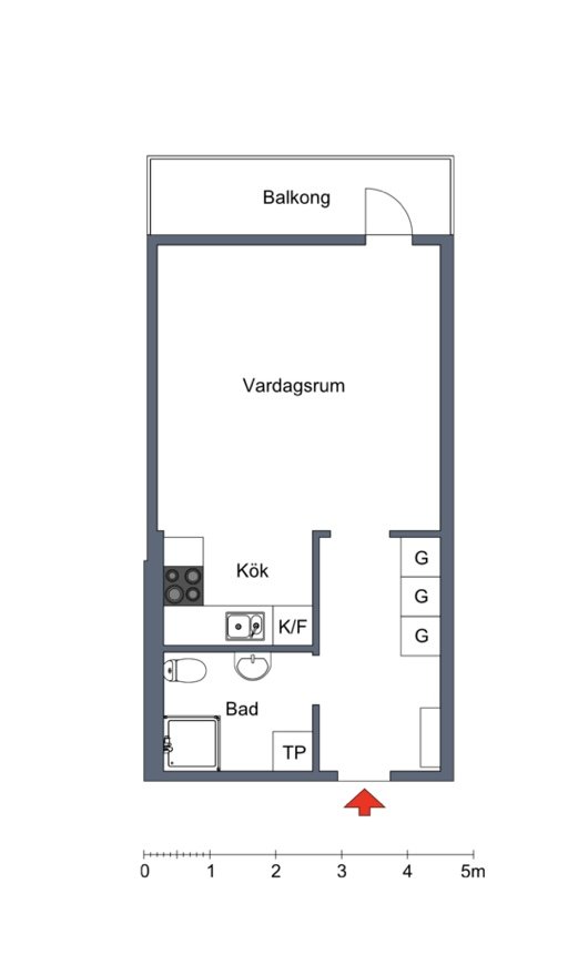 Lägenhet, 1 rooms, 33 sqm, Vårby