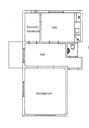 Lägenhet, 1 rooms, 50 sqm, Motala