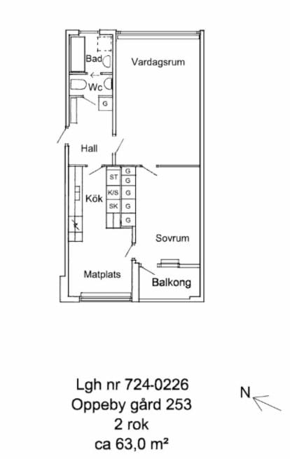 2 rok · 63 m² i Nyköping – bild 3