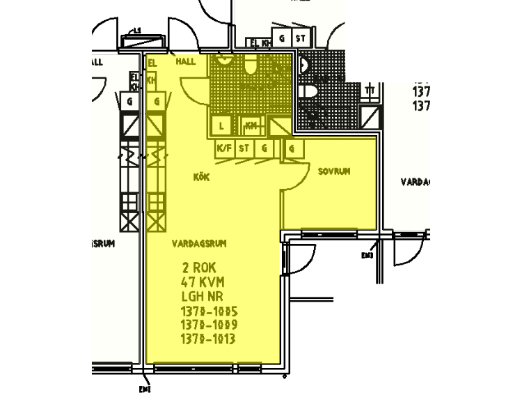 Lägenhet, 2 rooms, 49 sqm, Upplands Väsby – bild 2