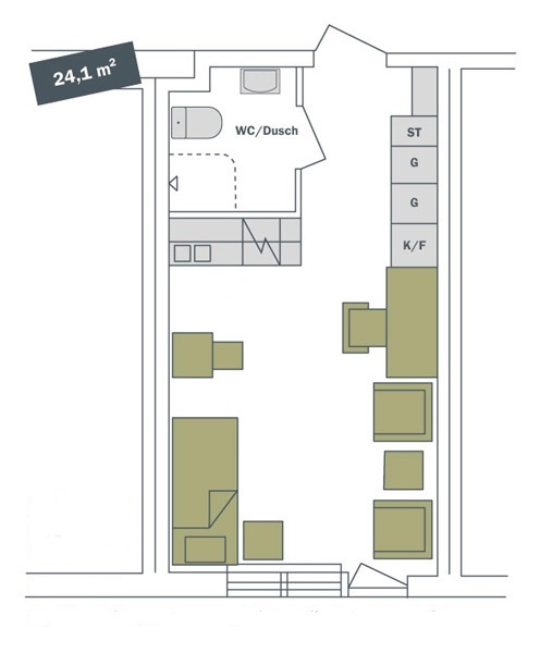Lägenhet, 1 rooms, 24 sqm, Haninge Stockholm – bild 8