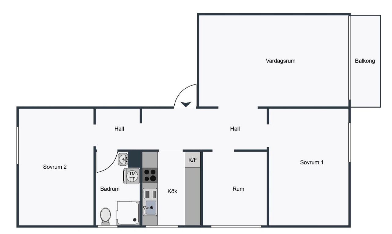 Lägenhet, 4 rooms, 81 sqm, Vaxholm