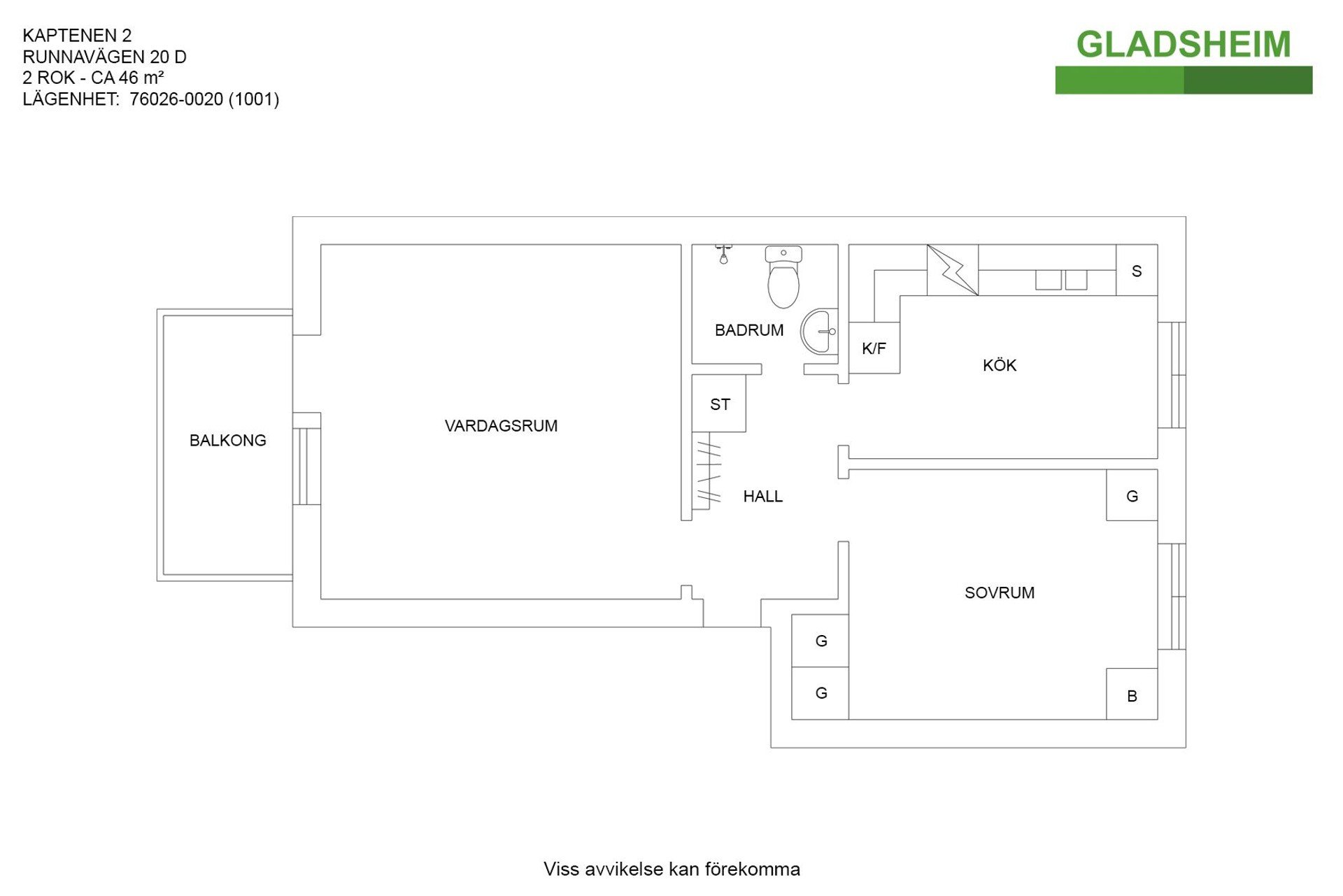 Lägenhet, 2 rooms, 46 sqm, Kungsör – bild 10