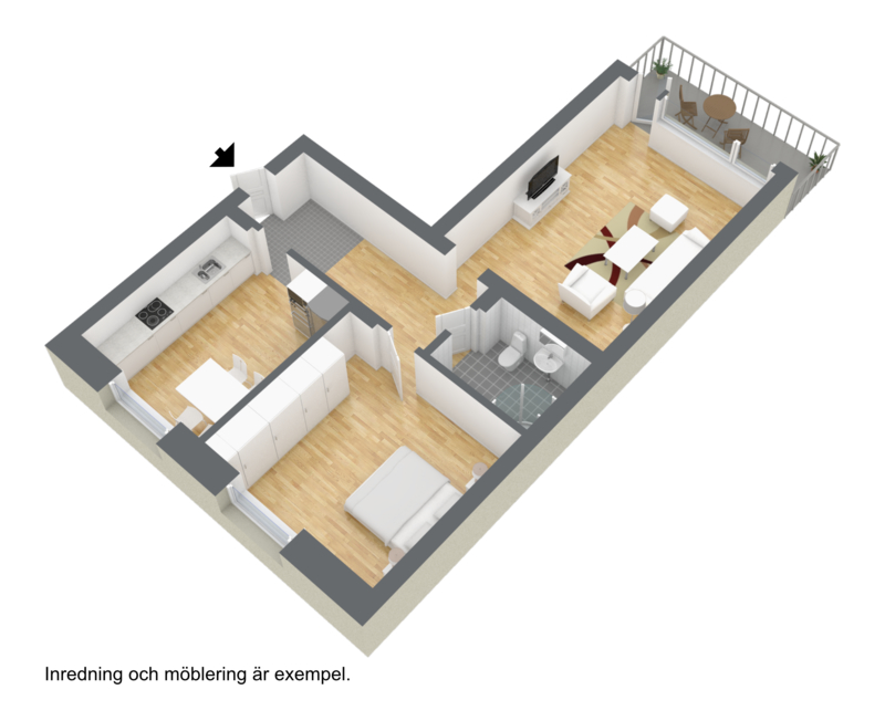 Lägenhet, 2 rooms, 62 sqm, Borås – bild 3