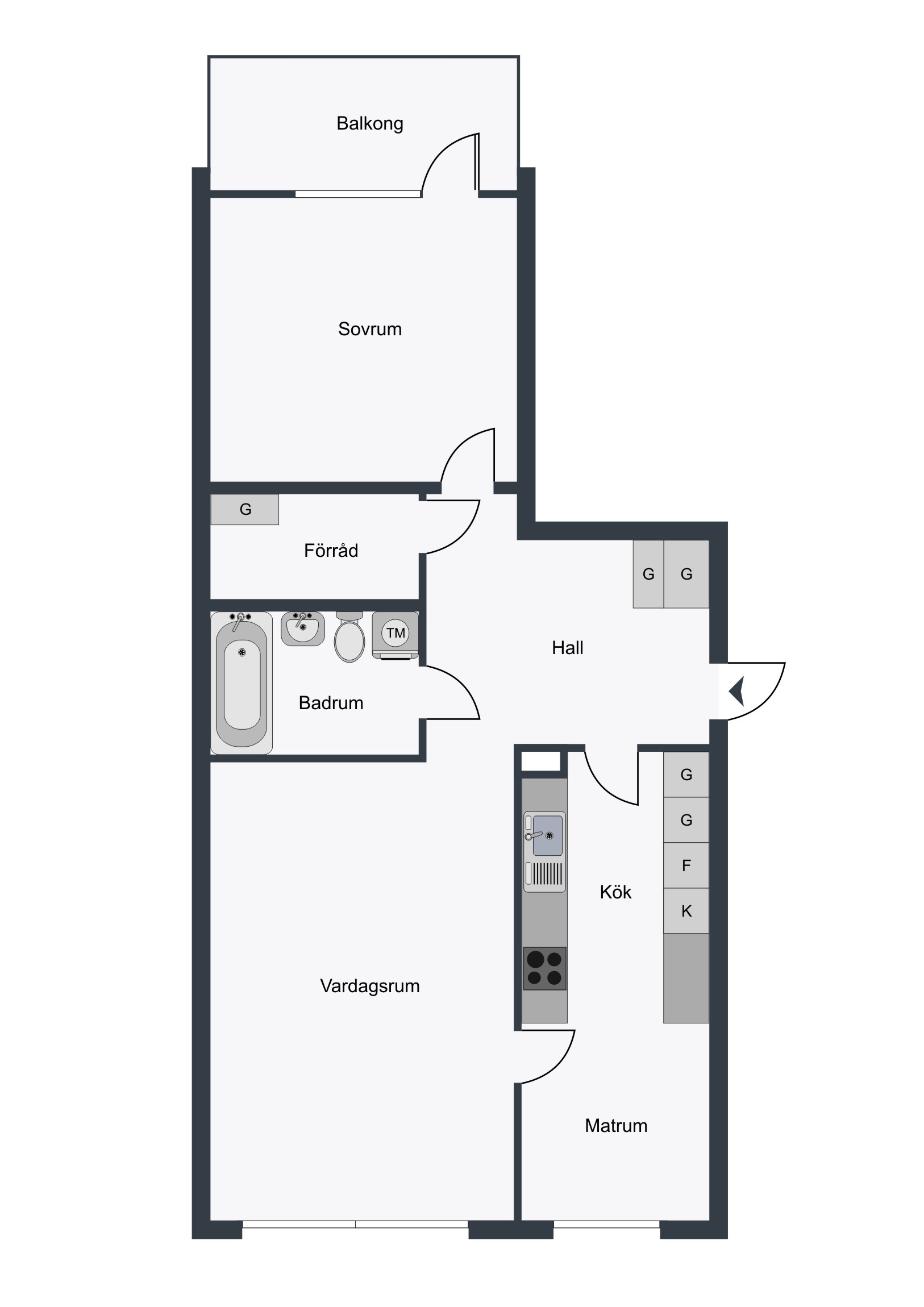 2 rok · 62 m² i Helsingborg – bild 13