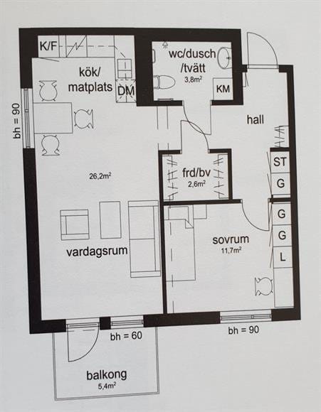 2 rok · 54 m² i Huddinge – bild 2