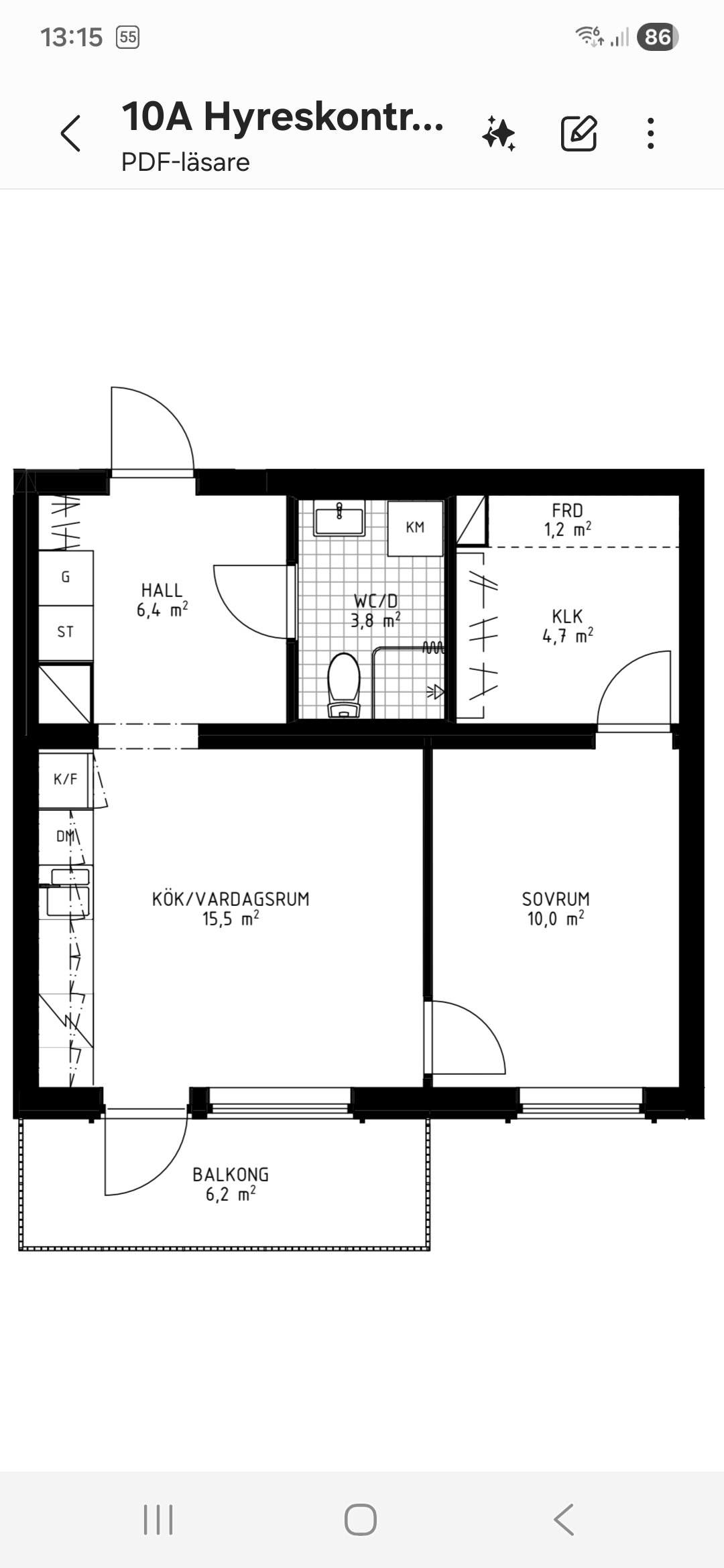 2 rok · 44 m² i Skogås – Skogås