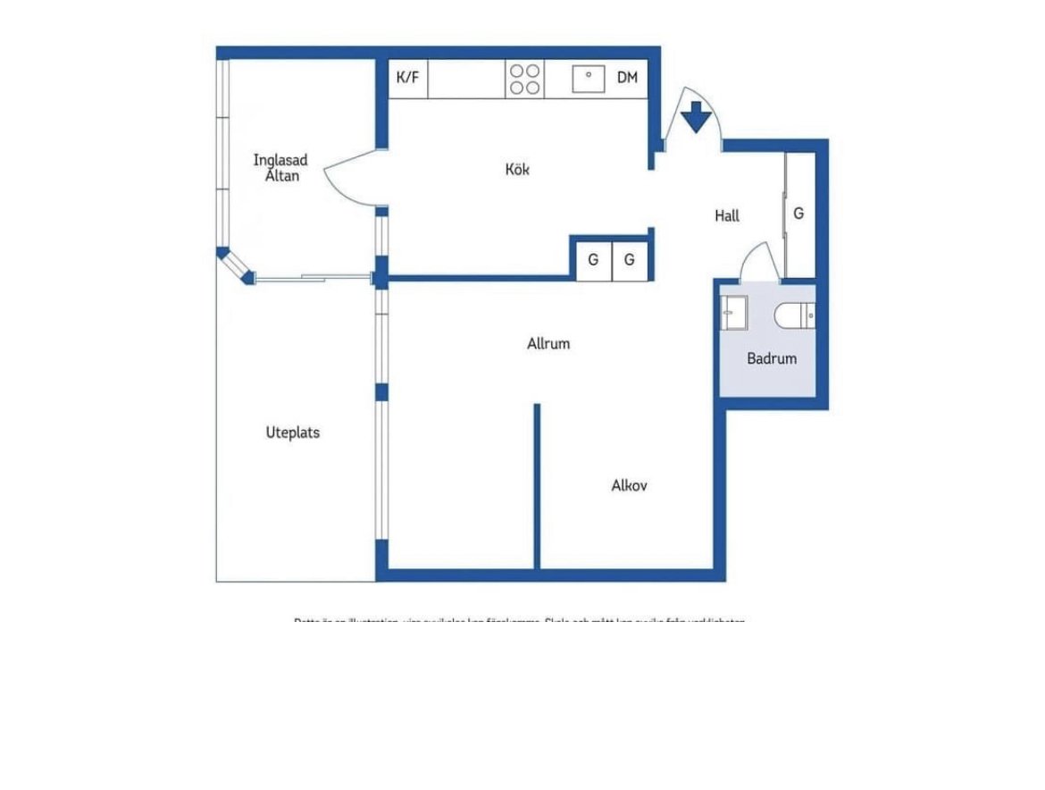 Lägenhet, 2 rooms, 47 sqm, Sundsvall – bild 5