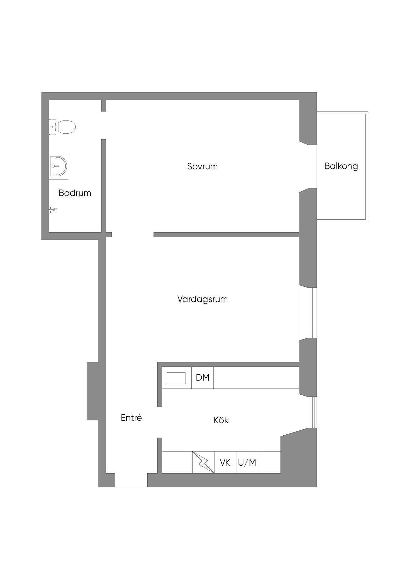 Lägenhet, 2 rooms, 55 sqm, Stockholm