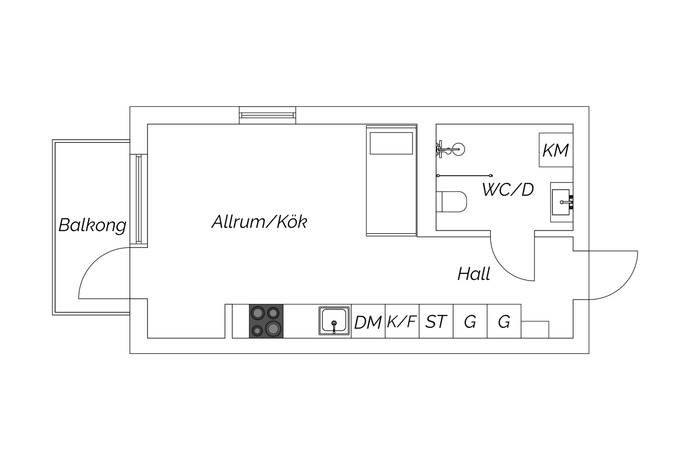 Lägenhet, 1 rooms, 28 sqm, Vega – bild 11