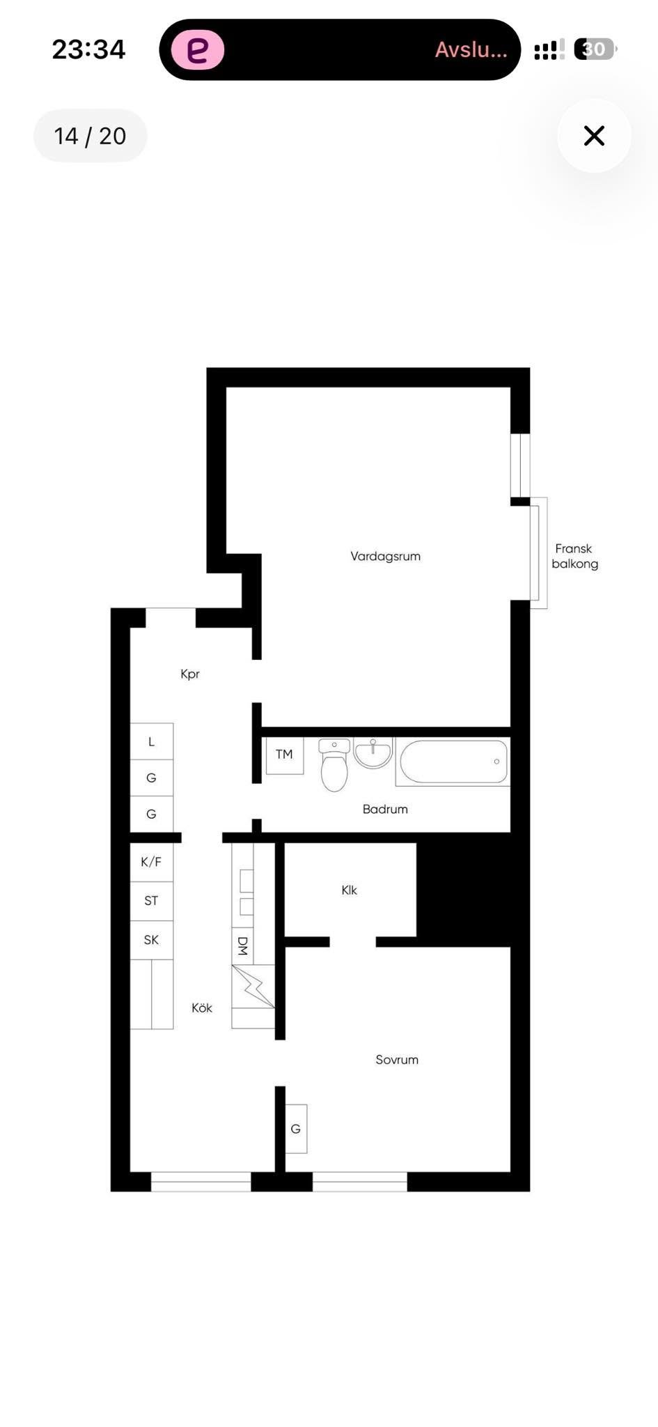 Lägenhet, 2 rooms, 59 sqm, Järfälla – Järfälla