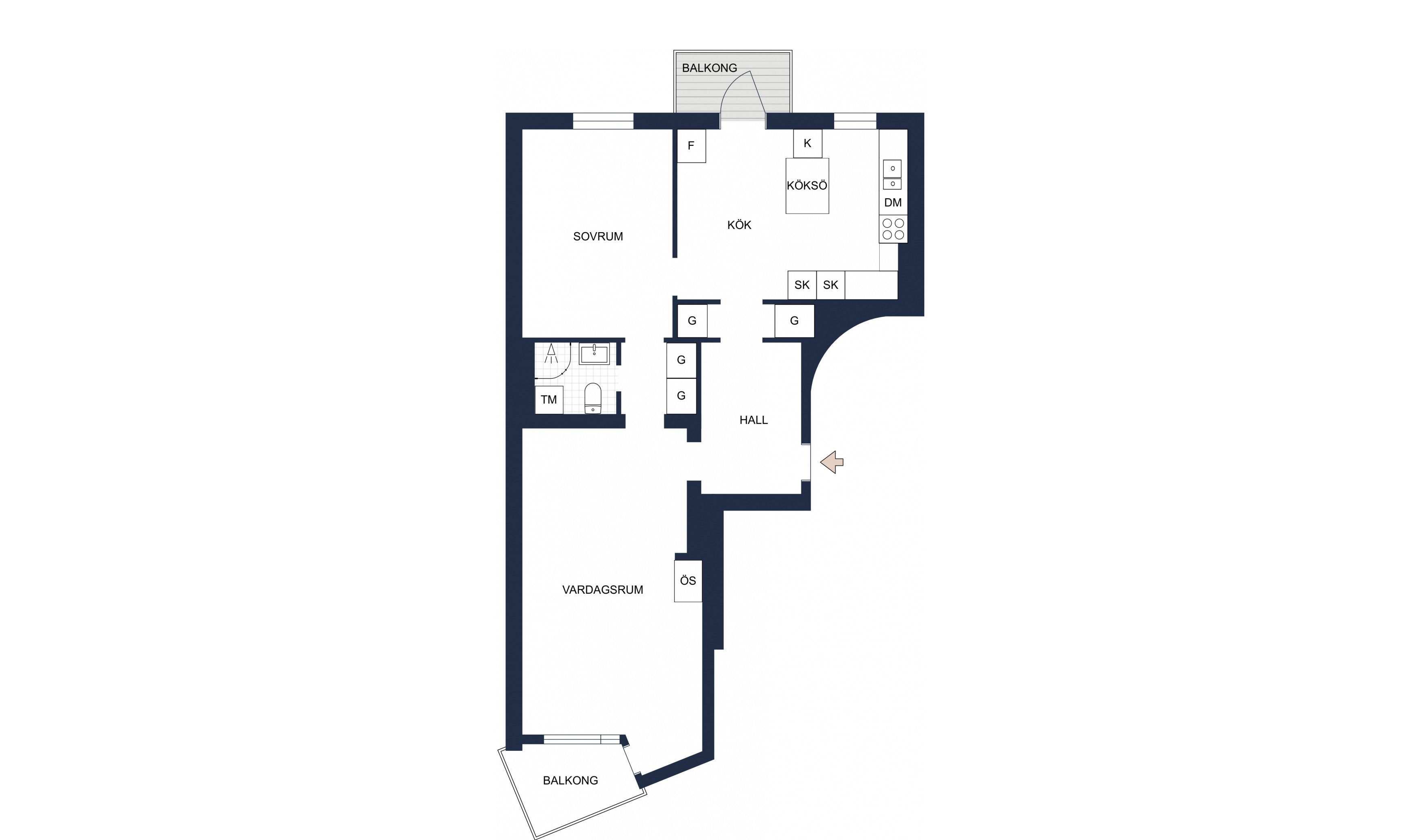 Lägenhet, 2 rooms, 72 sqm, Uppsala