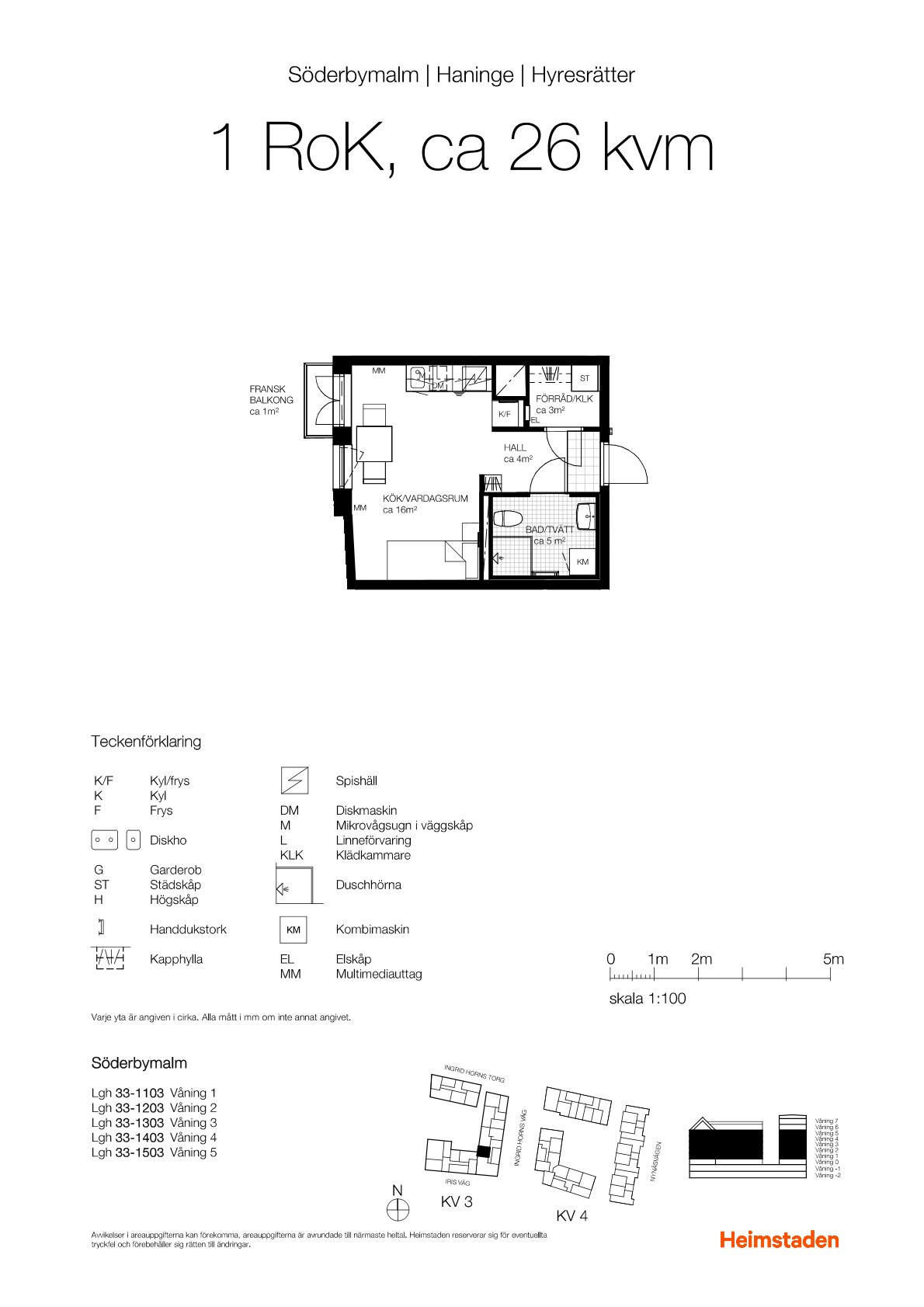 Lägenhet, 1 rooms, 26 sqm, Handen – bild 5