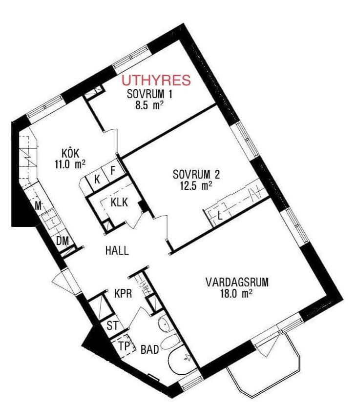 Lägenhet, 1 rooms, 65 sqm, Linköping – bild 2