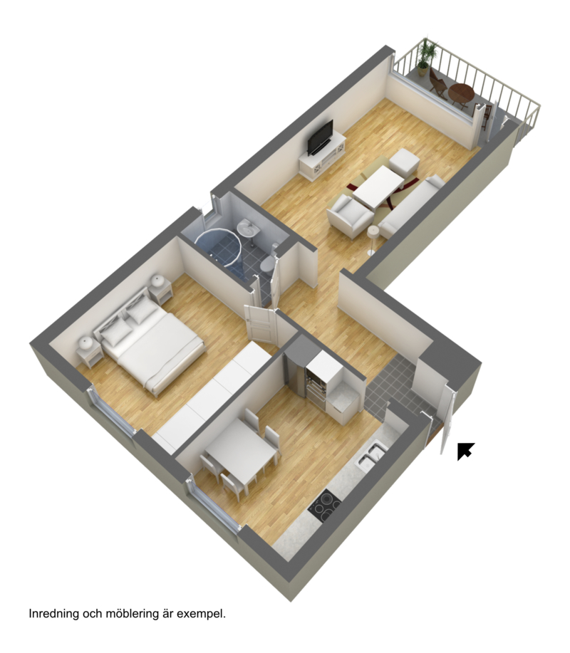 Lägenhet, 2 rooms, 62 sqm, Borås – bild 2