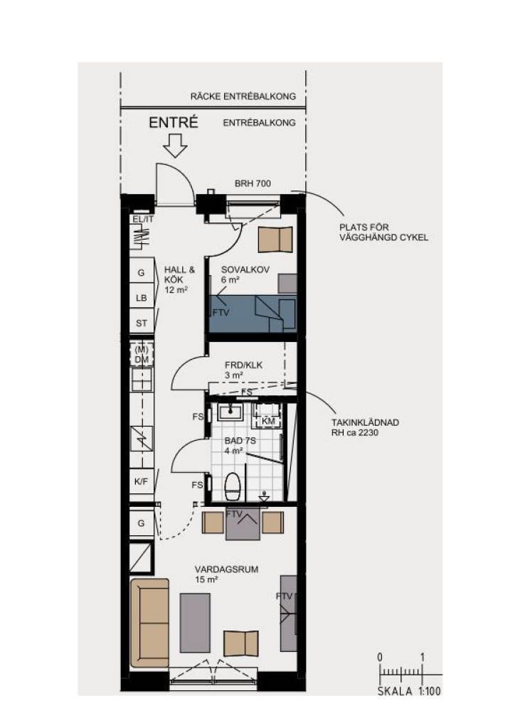 Lägenhet, 2 rooms, 42 sqm, Älvsjö – bild 2