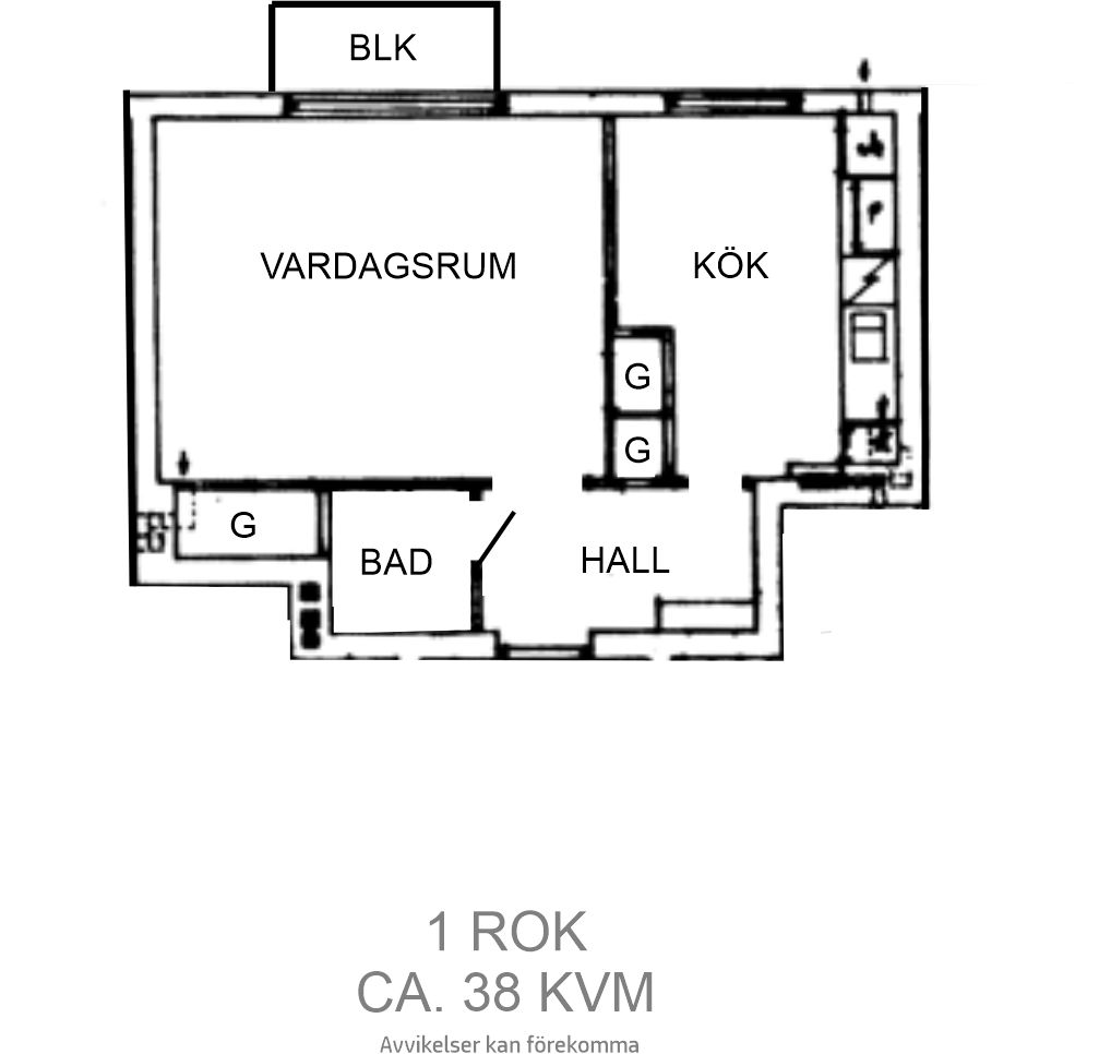 1 rok · 38 m² i Västerås – bild 6