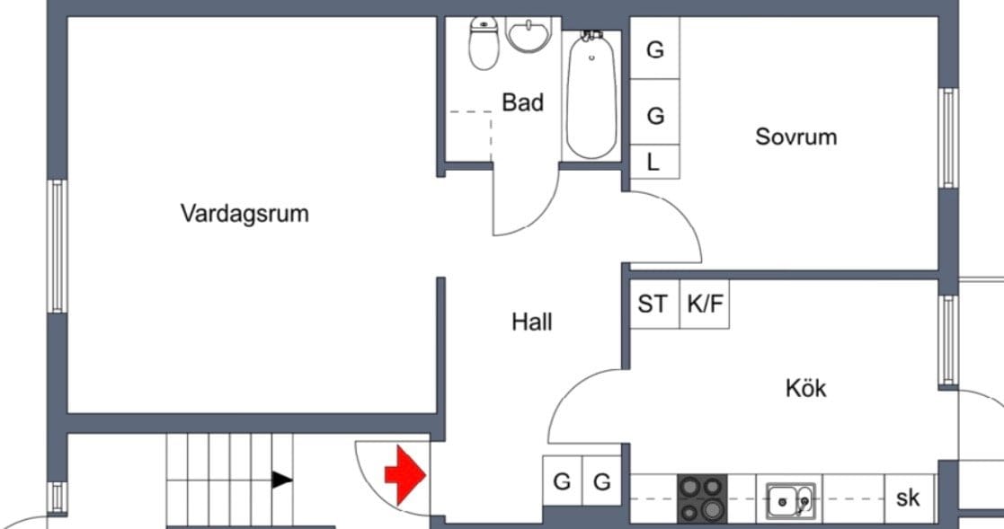 2 rok · 58 m² i Eskilstuna – bild 2
