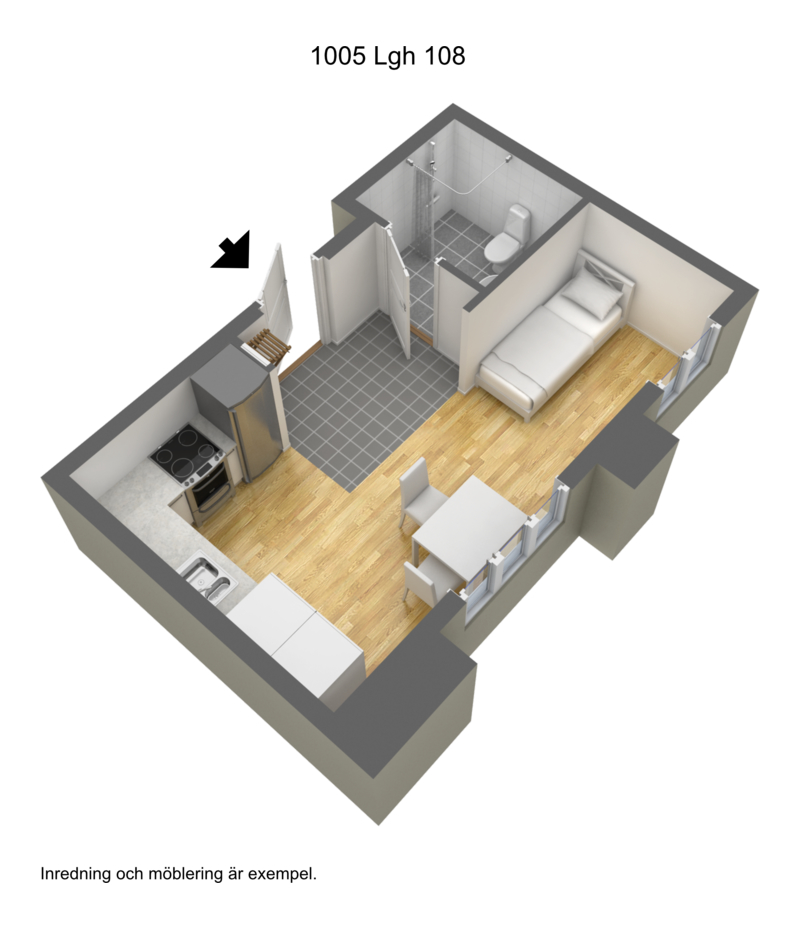 Lägenhet, 1 rooms, 23 sqm, Borås – bild 6