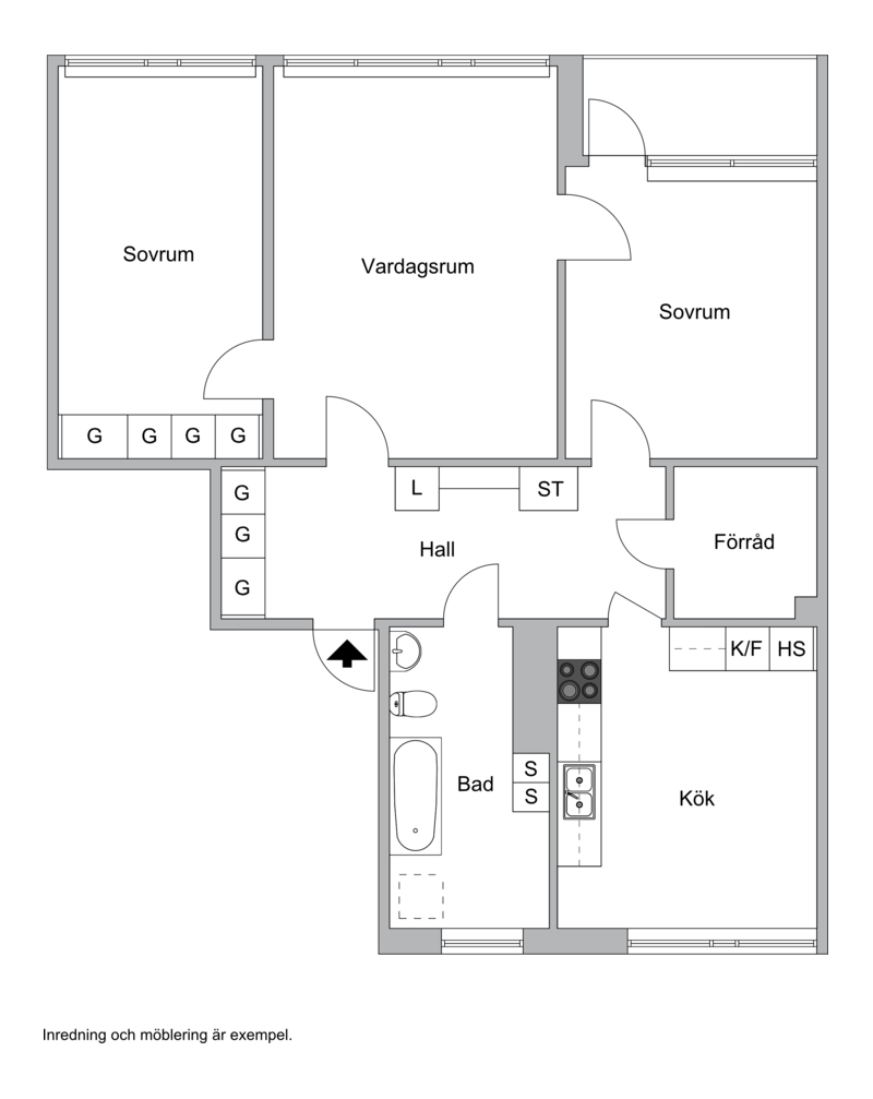 Lägenhet, 3 rooms, 87 sqm, Karlstad – bild 4