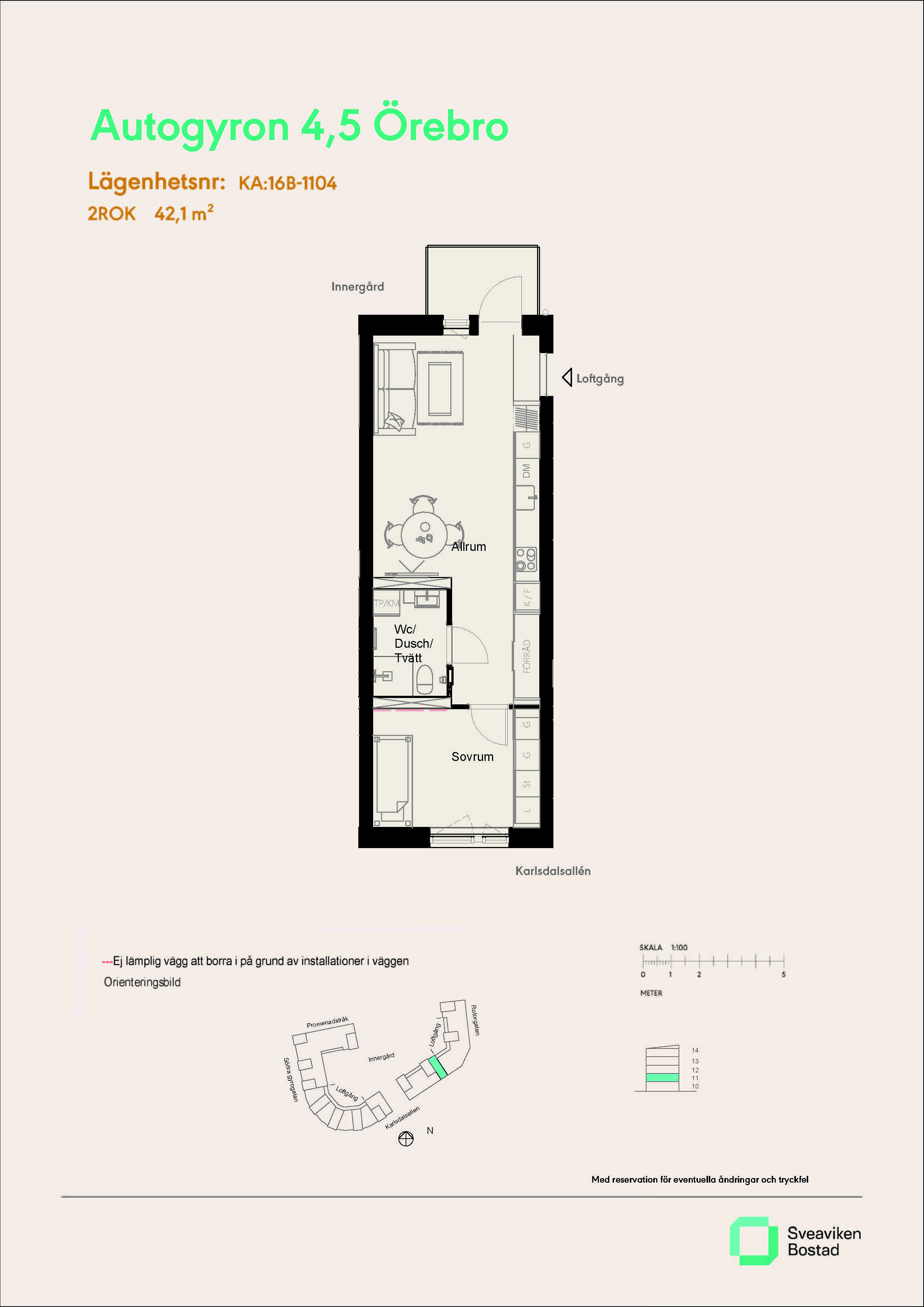 Lägenhet, 2 rooms, 42 sqm, Örebro – bild 4