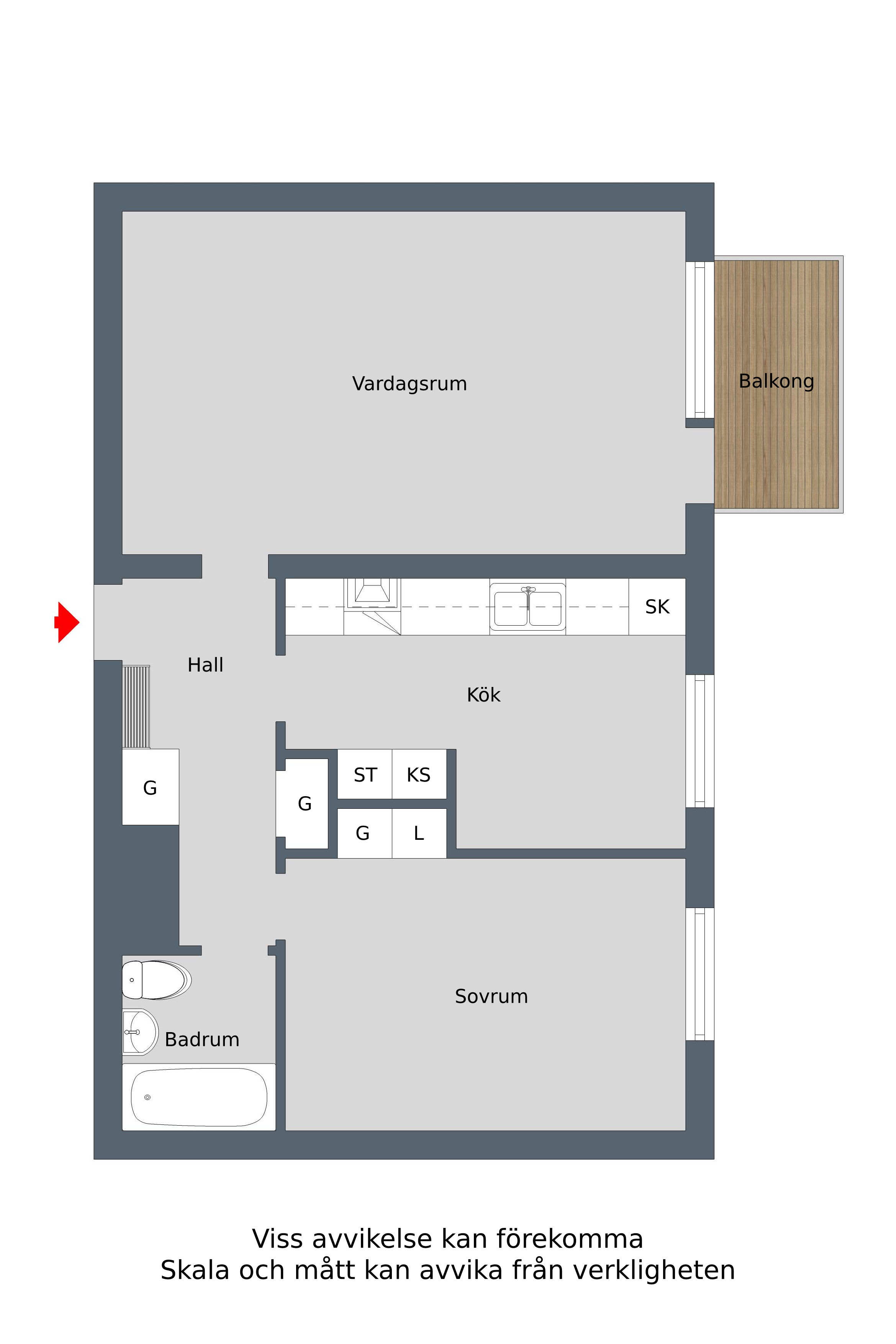 Lägenhet, 2 rooms, 59 sqm, Finspång – bild 8