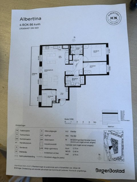 Lägenhet, 4 rooms, 86 sqm, Solna