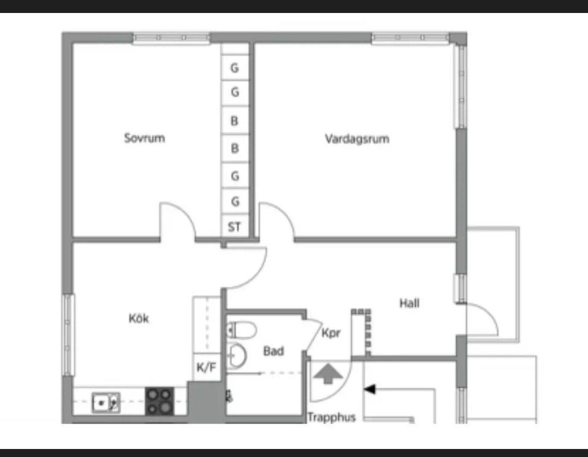 Lägenhet, 2 rooms, 68 sqm, Karlskrona – bild 14