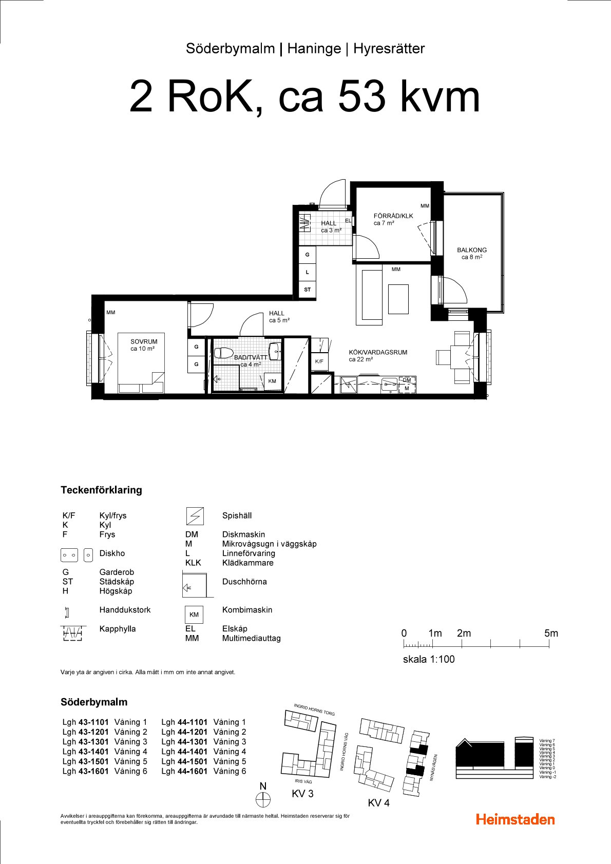 Lägenhet, 2 rooms, 52 sqm, Handen – bild 6