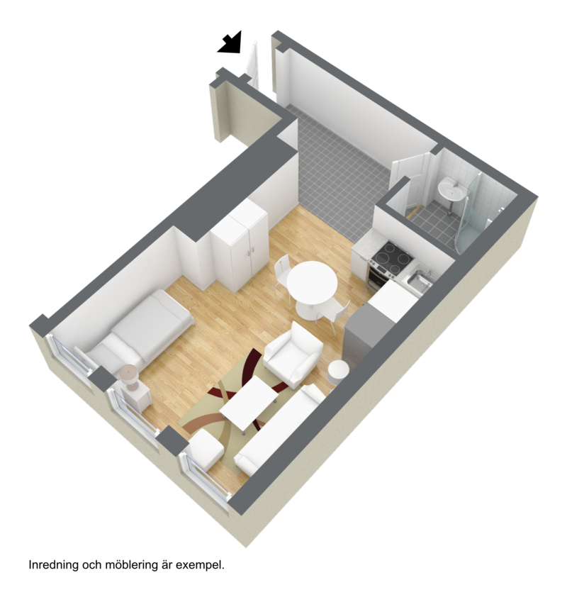 Lägenhet, 1 rooms, 29 sqm, Borås – bild 2