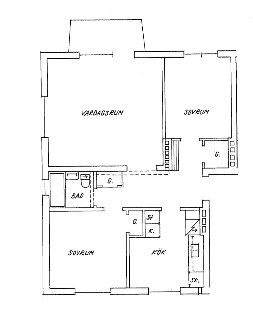 Lägenhet, 3 rooms, 70 sqm, Motala