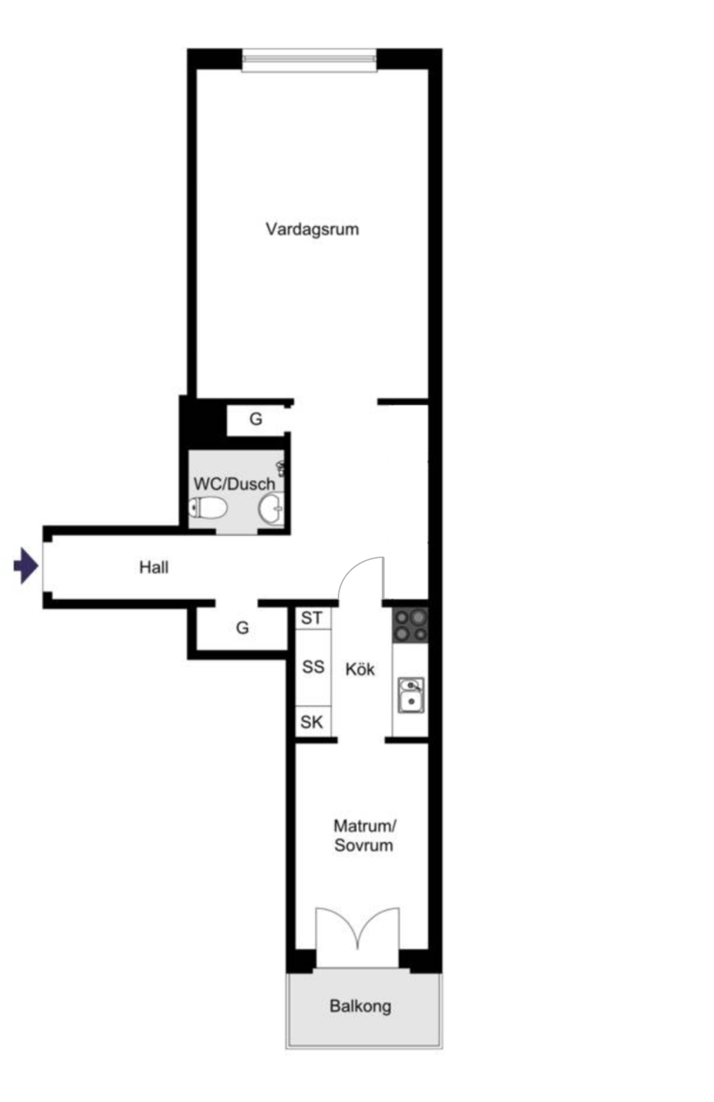 Lägenhet, 1 rooms, 30 sqm, Solna – bild 14