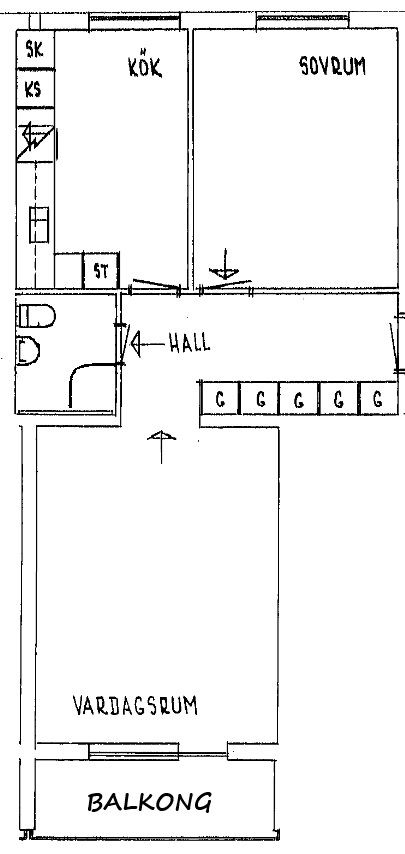 Lägenhet, 2 rooms, 55 sqm, Katrineholm – bild 8
