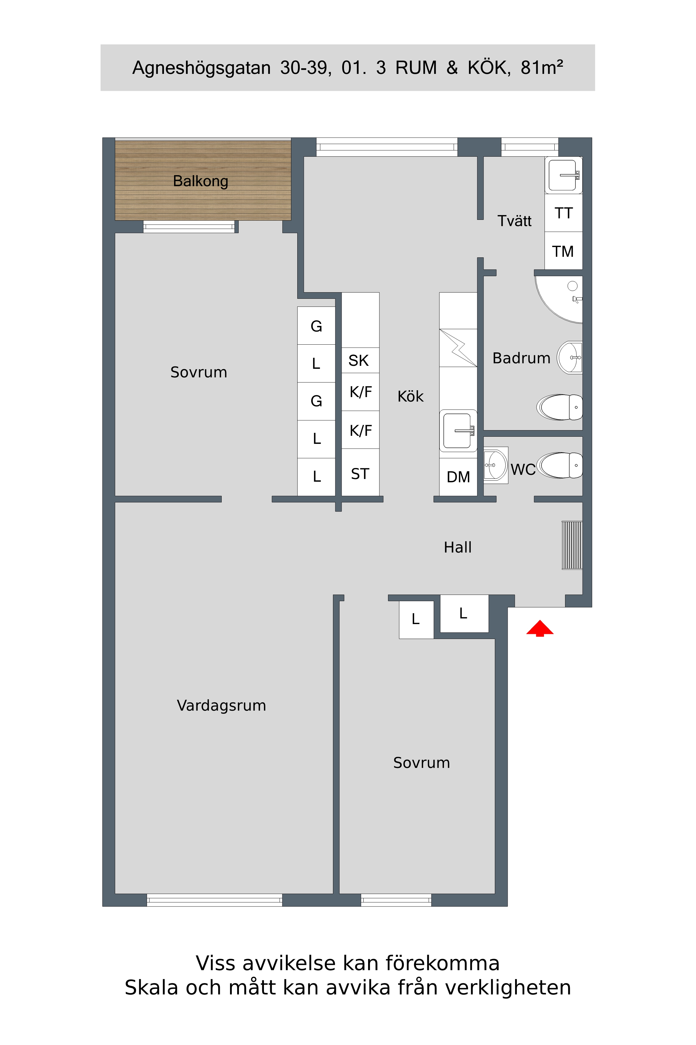 Lägenhet, 3 rooms, 81 sqm, Motala – bild 16