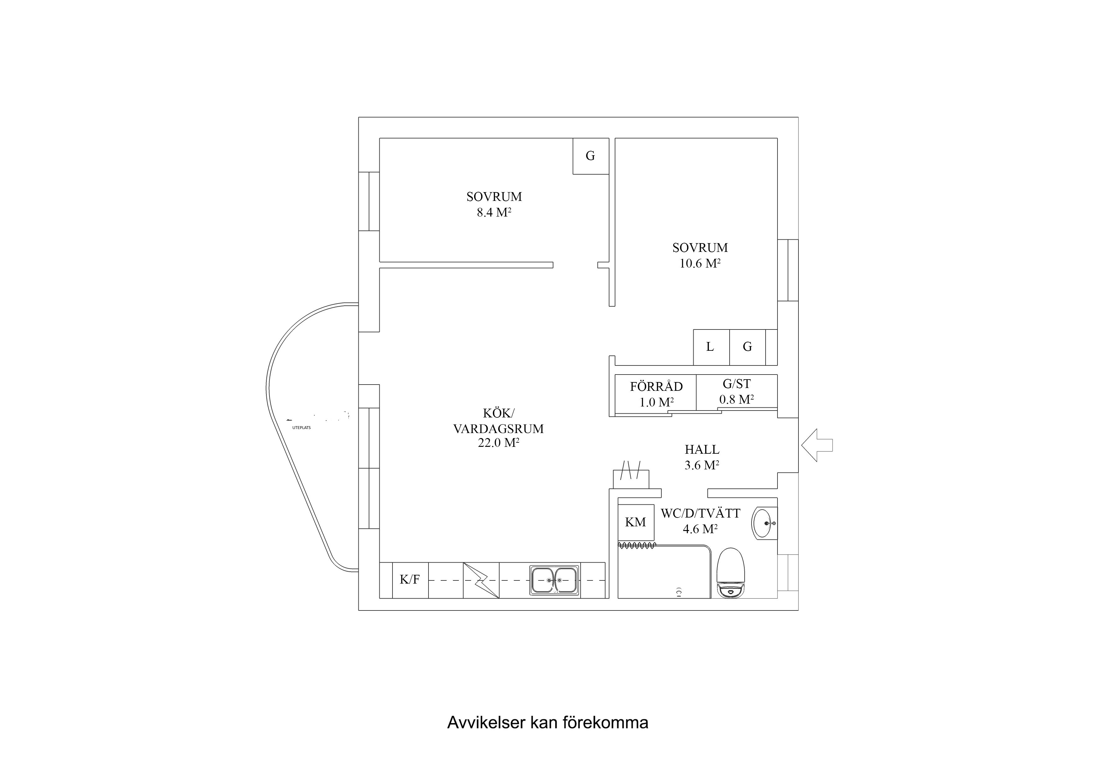 Lägenhet, 3 rooms, 53 sqm, Märsta – Märsta