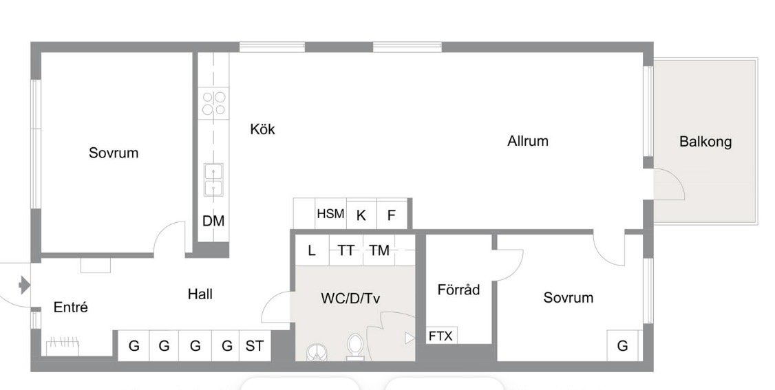 Lägenhet, 3 rooms, 72 sqm, Trelleborg – bild 9
