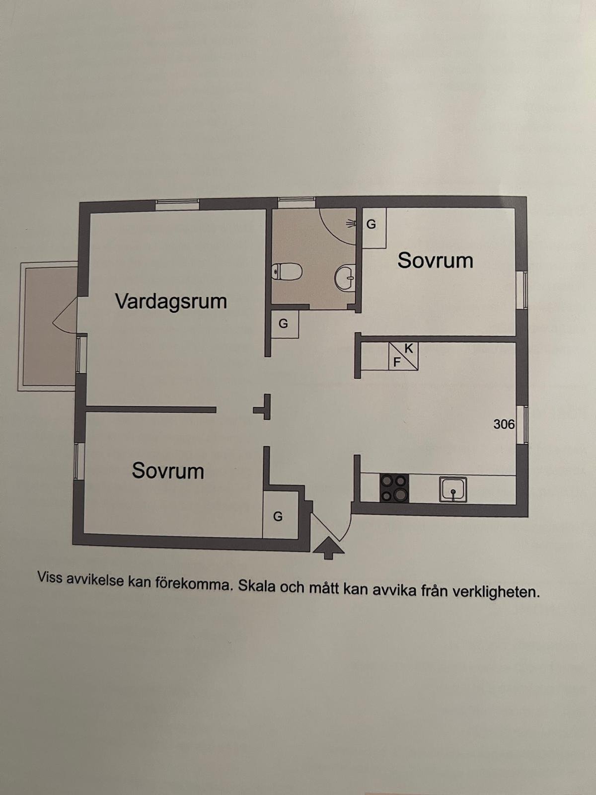 Lägenhet, 3 rooms, 65 sqm, Herrljunga