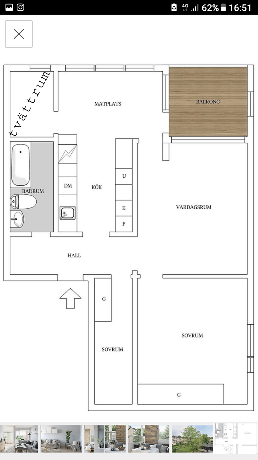 Lägenhet, 3 rooms, 74 sqm, Västra Frölunda