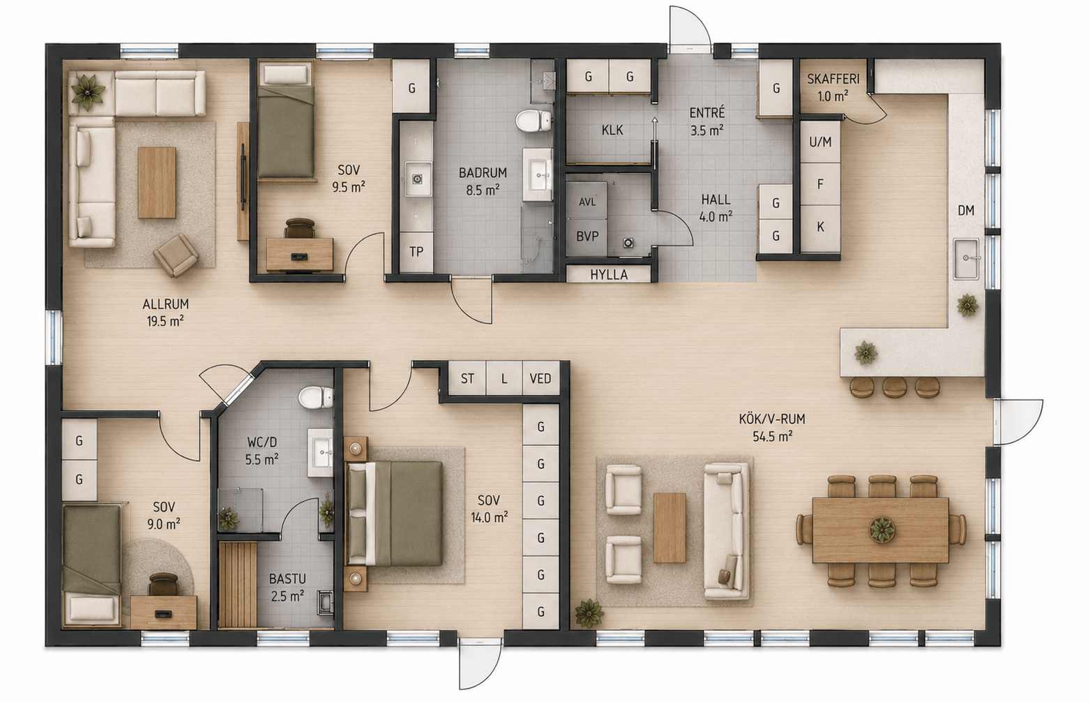 5 rok · 155 m² i Gällivare – bild 2