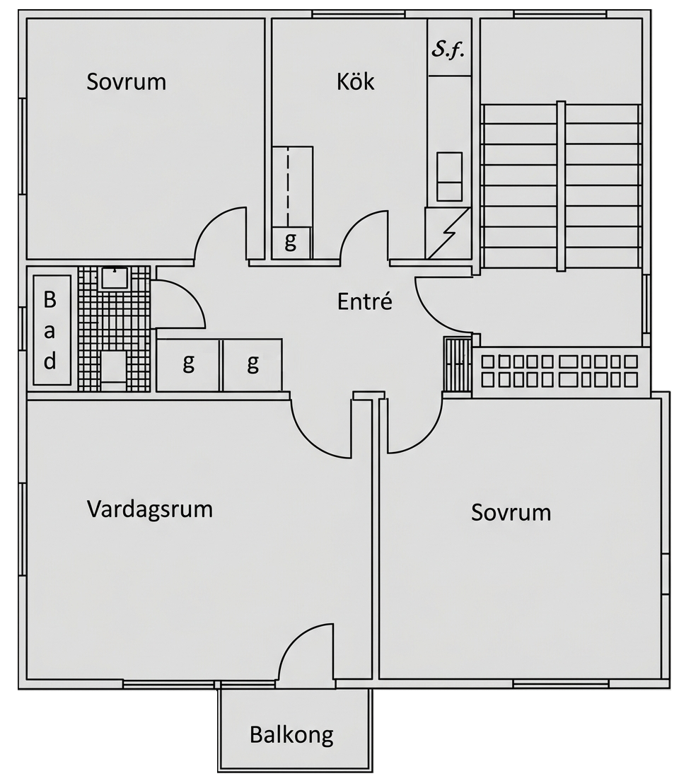 Lägenhet, 3 rooms, 78 sqm, Sävsjö – bild 3